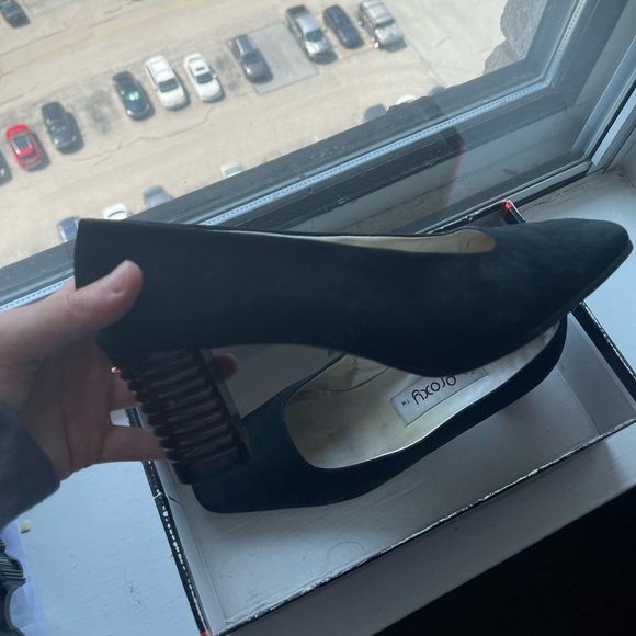 PROXY BLACK SUEDE HEELS - super cute, lightly worn, great condition! - Picture 2 of 4